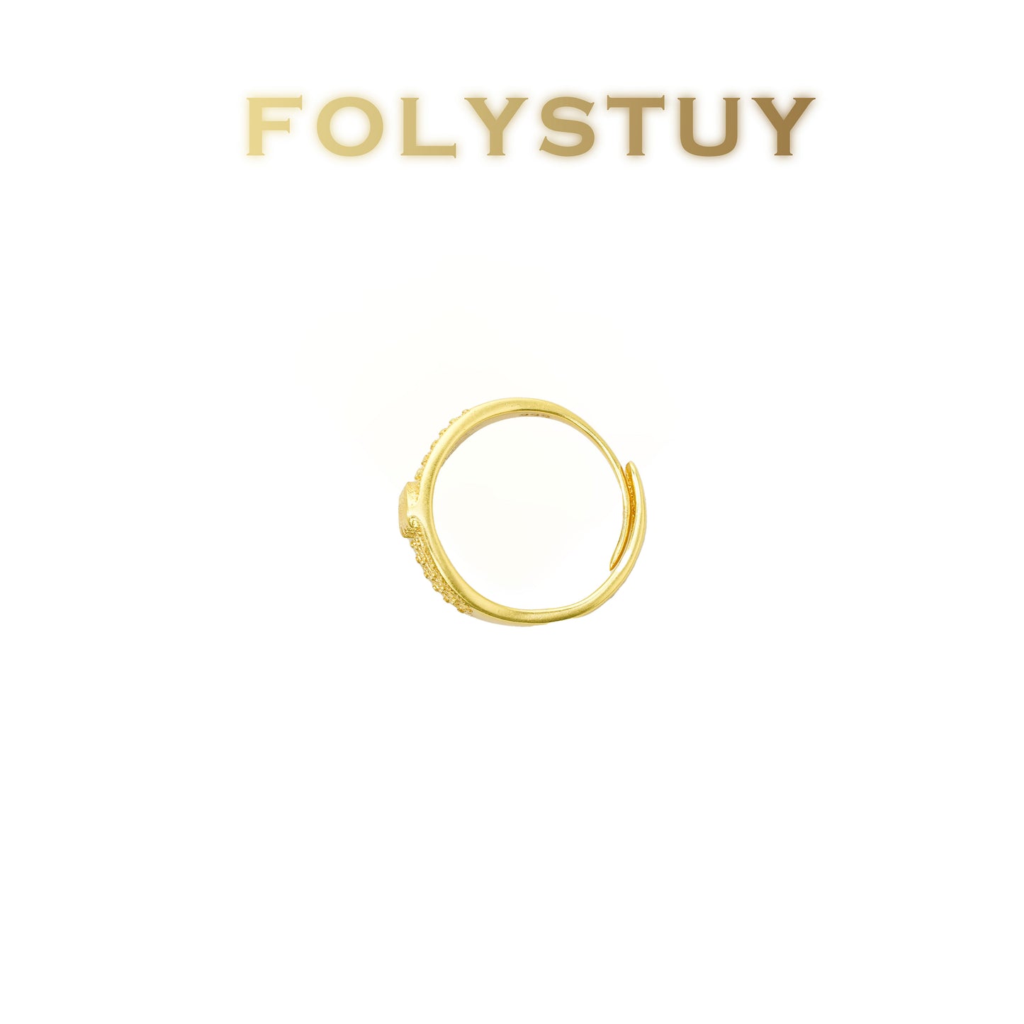 【FOLYSTUY(YNZ55)】24k gold filled Exquisitely Designed Ancient Three-in-one ring