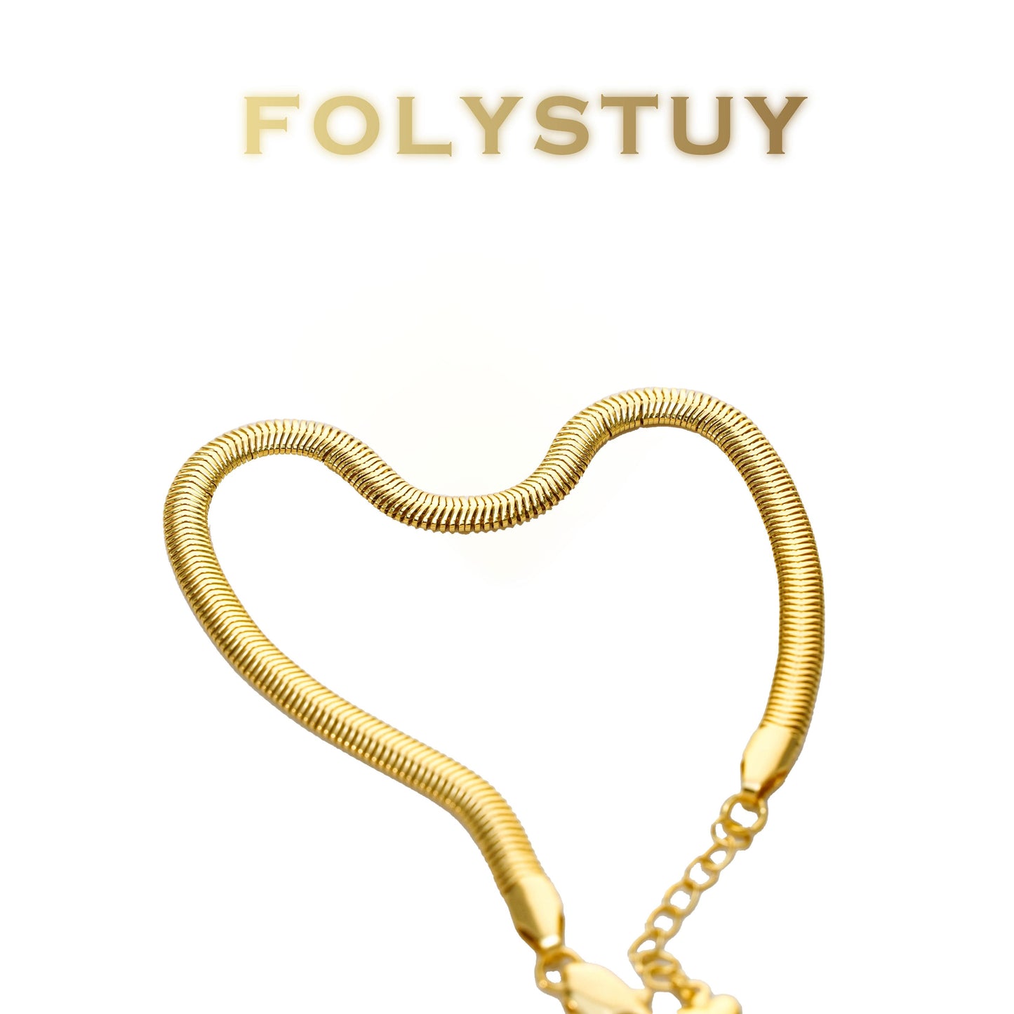 【FOLYSTUY(W171)】24k gold filled Elegant Snake Bone Bracelet