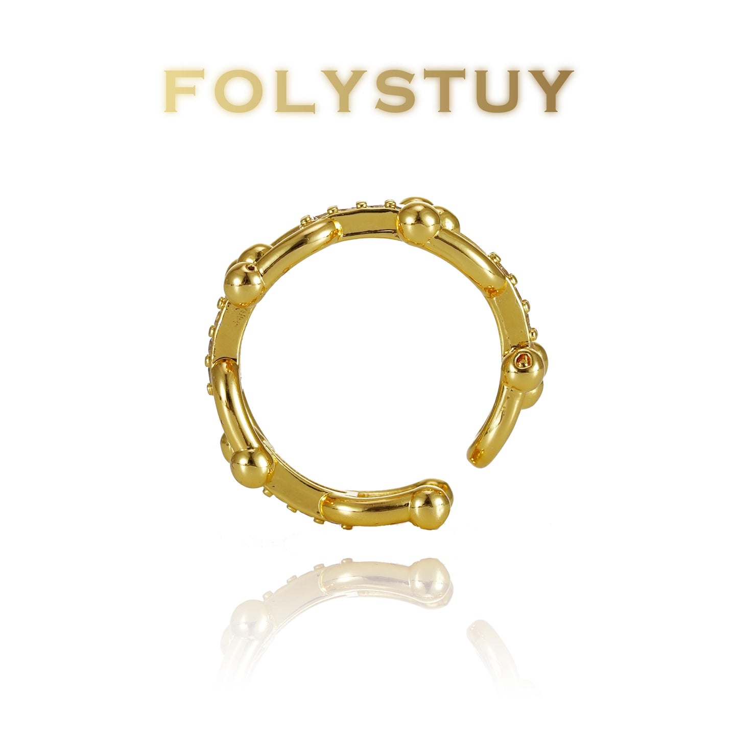 FOLYSTUY (Z124) 24k gold filled Fashion Trends Ring