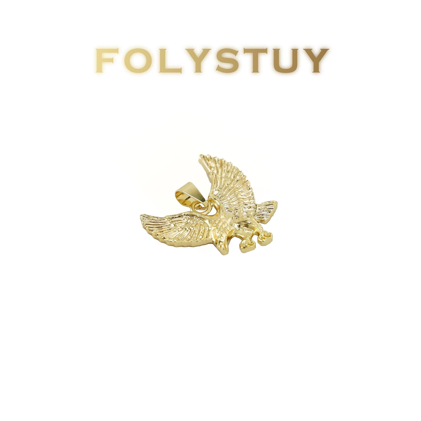 FOLYSTUY(K145) 24k gold filled Eagle's Hold Pendant
