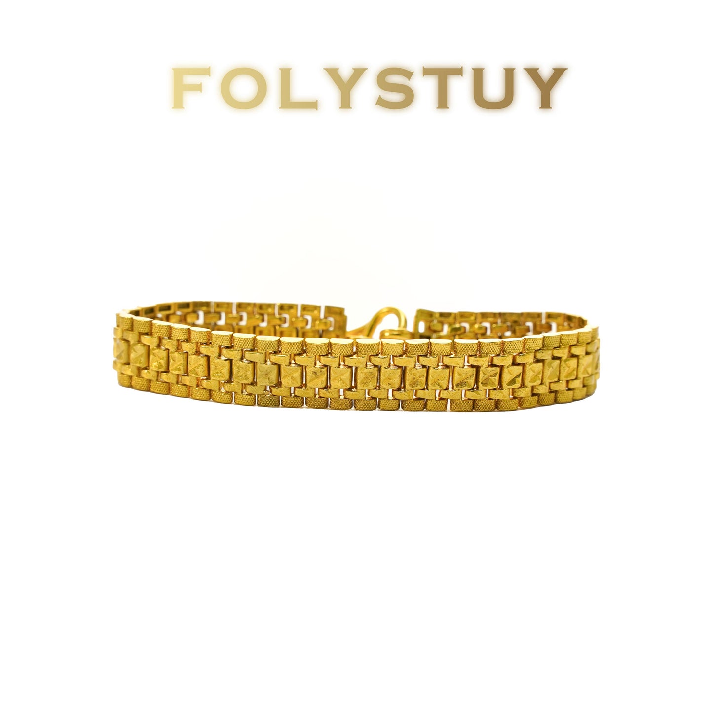 【FOLYSTUY (YNW16)】24k gold filled Watch Bracelet