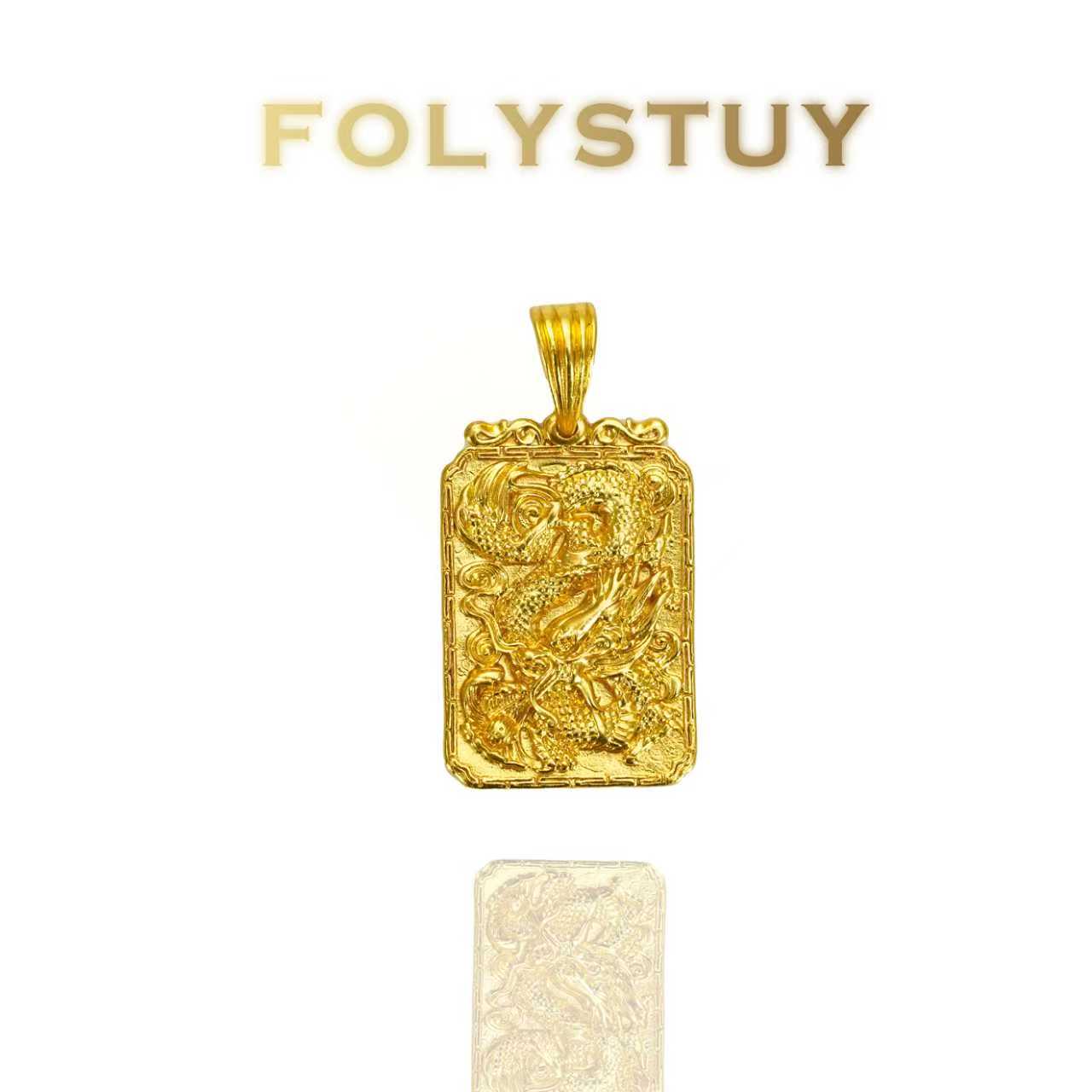 FOLYSTUY(YNK10) 24k gold filled Dragon Pendant