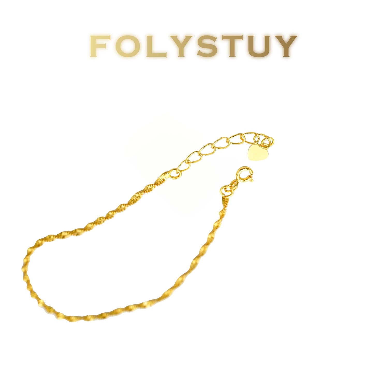 【FOLYSTUY (W166)】24k gold filled Water Ripple Bracelet