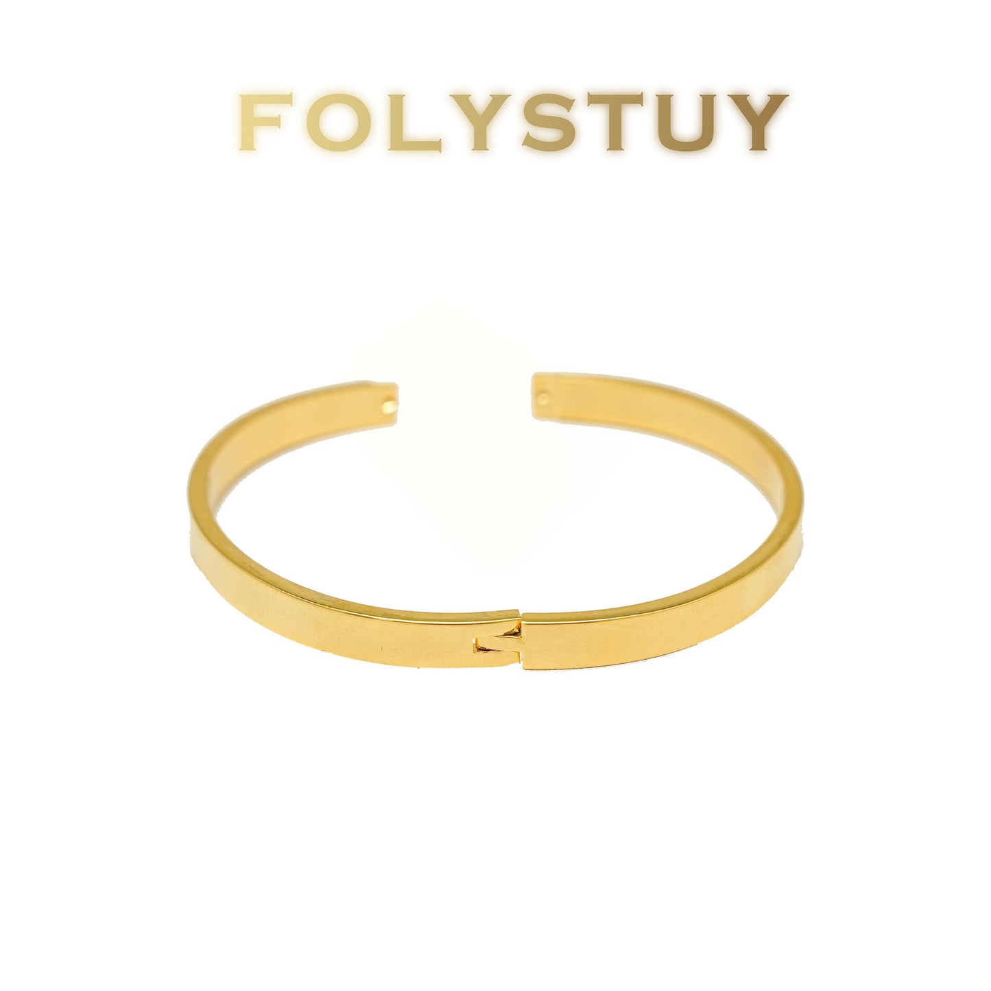 【FOLYSTUY (T68)】24k gold filled Crushed Ice Bangle