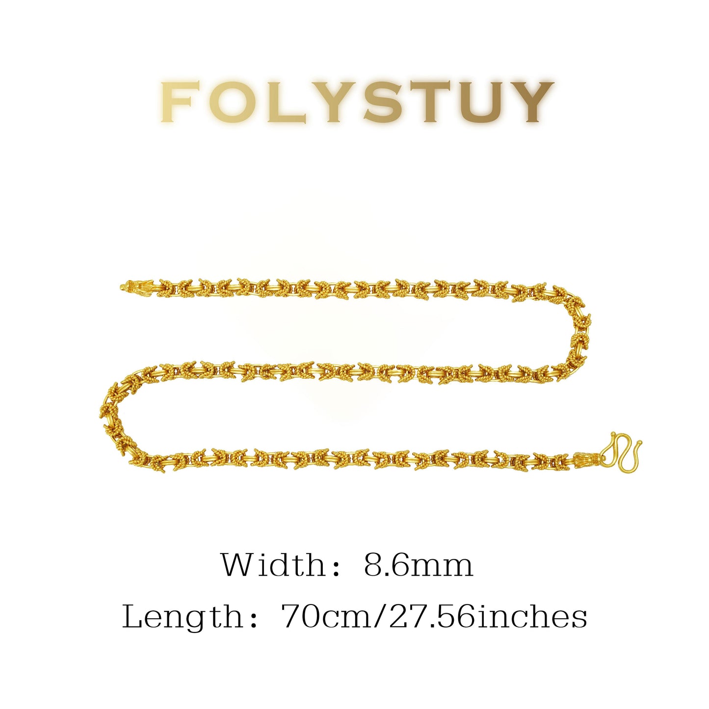 【FOLYSTUY(YNY11)】24k gold filled Big keel tank necklace