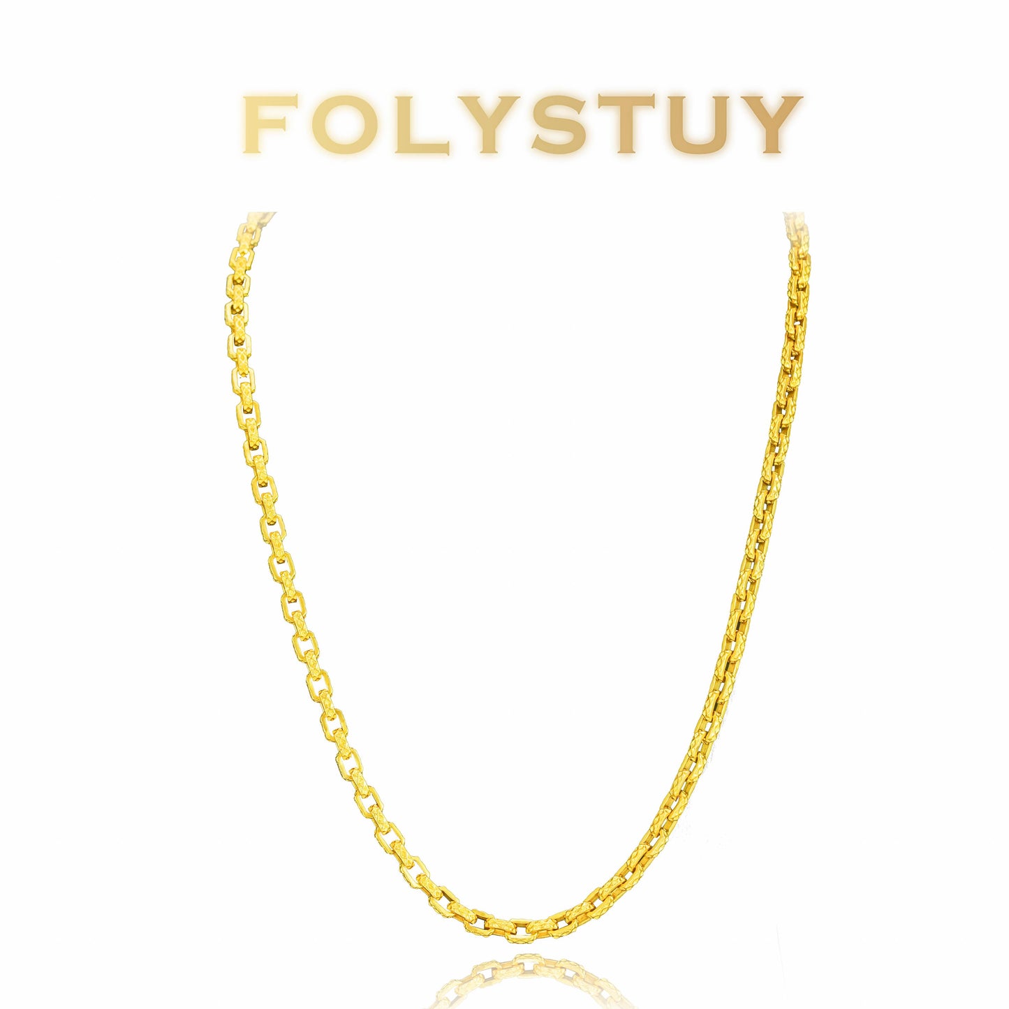FOLYSTUY (YNY02) 24k gold filled O-link Necklace