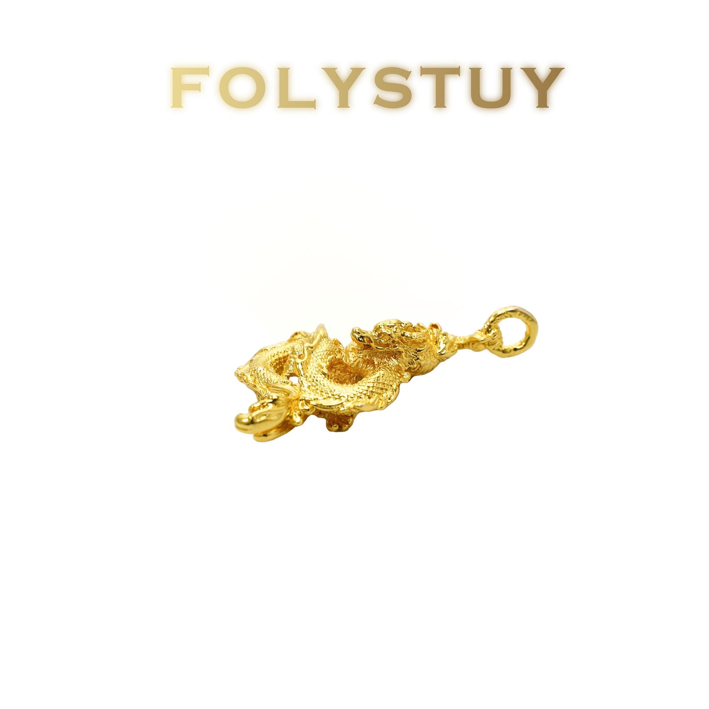 【FOLYSTUY (K141)】24k gold filled Dragon Pendant