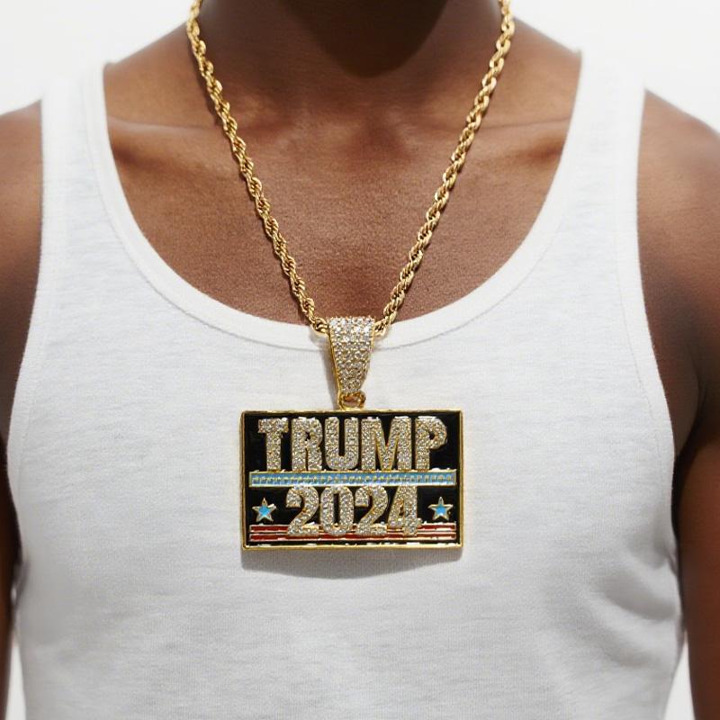 【FOLYSTUY (YNK02)】24k gold filled Trump Pendant