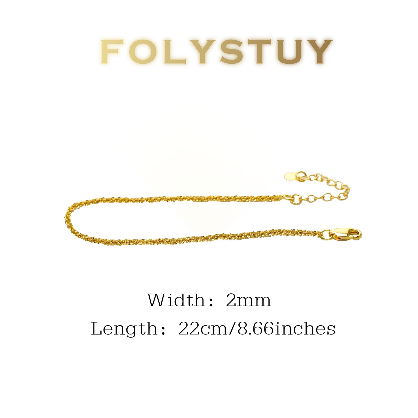 【FOLYSTUY (W170)】24k gold filled Full Star Bracelet