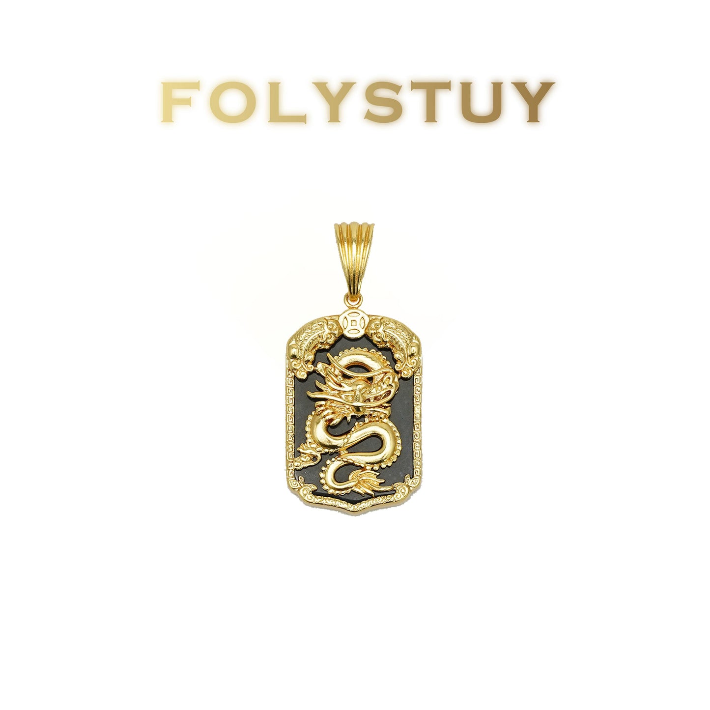 [FOLYSTUY (YNK21)] 24k gold filled The dragon pendant