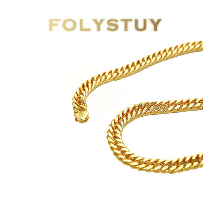 [FOLYSTUY (Y131)] 24k gold filled Cuban Chain Necklace