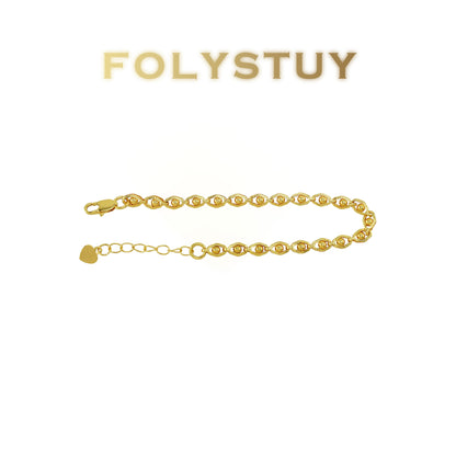【FOLYSTUY(W174)】24k gold filled Devil's Eye Bracelets