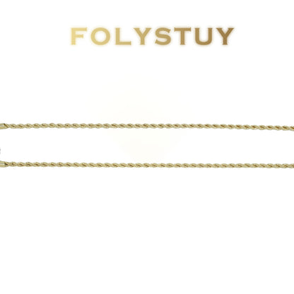 【FOLYSTUY(Y150)】24k gold filled [3mm by 19.69inches Knot of Eternity Necklace]