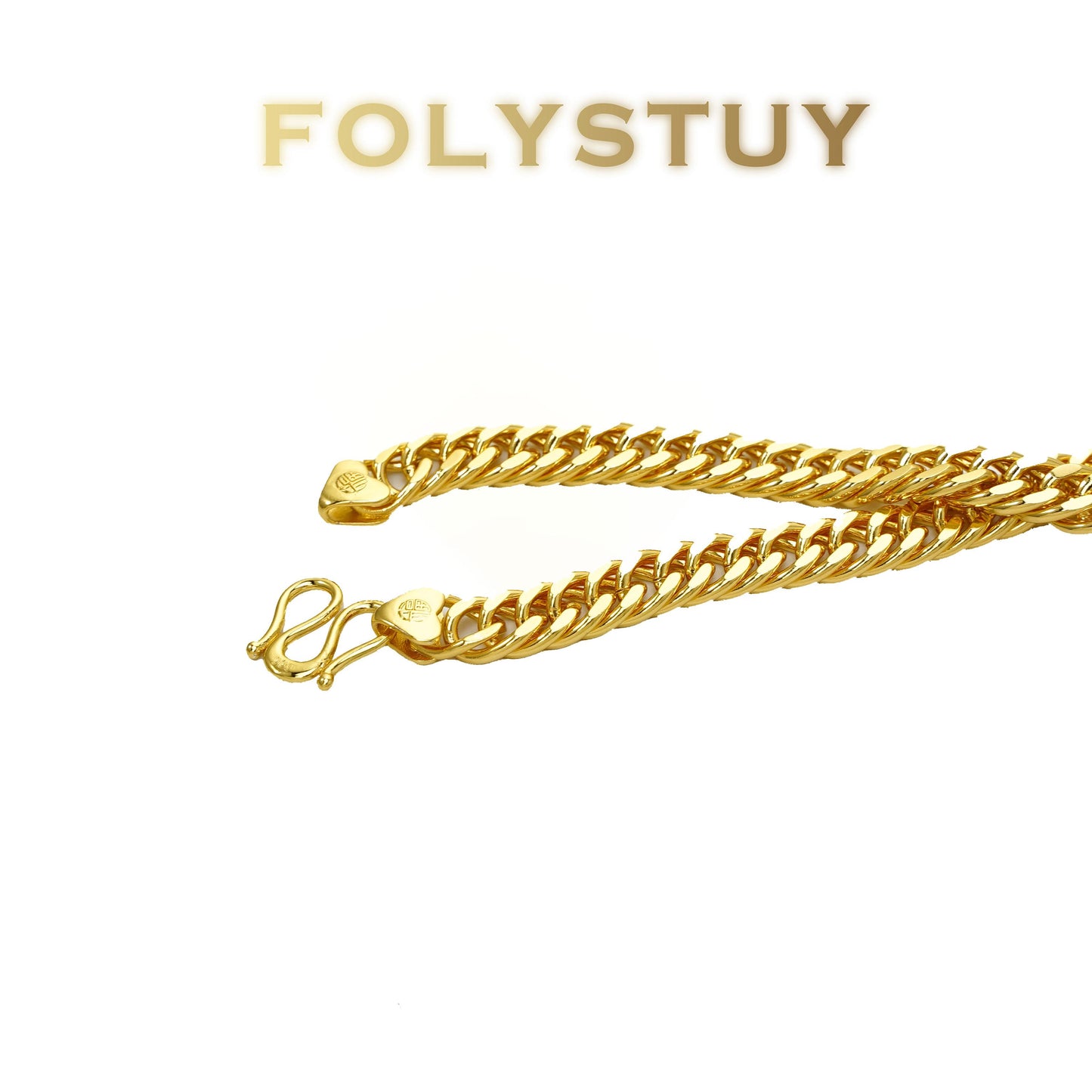[FOLYSTUY (Y131)] 24k gold filled Cuban Chain Necklace