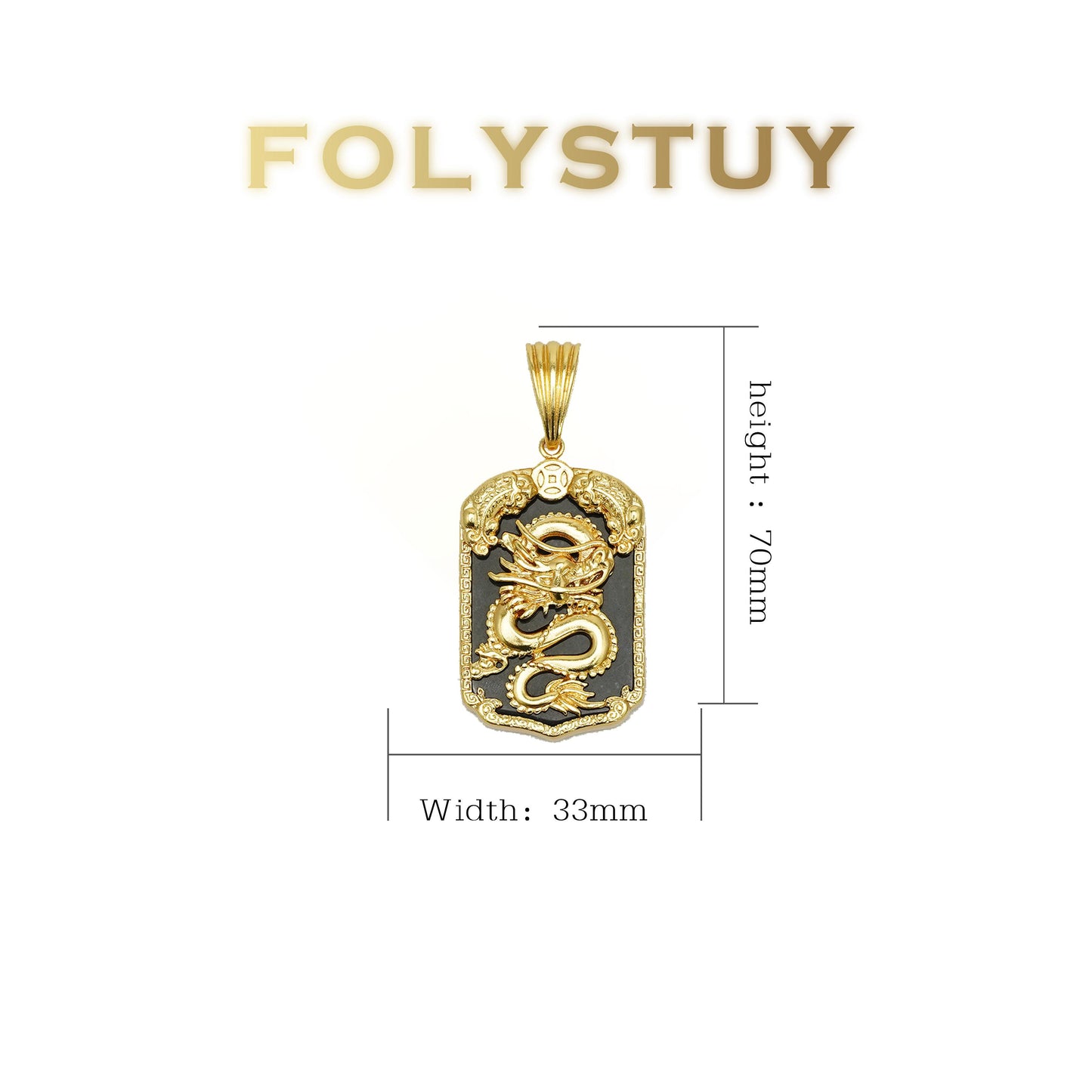 [FOLYSTUY (YNK21)] 24k gold filled The dragon pendant
