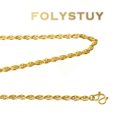 【FOLYSTUY (Y135)】24k gold filled Exquisite Devil's Eye Necklace