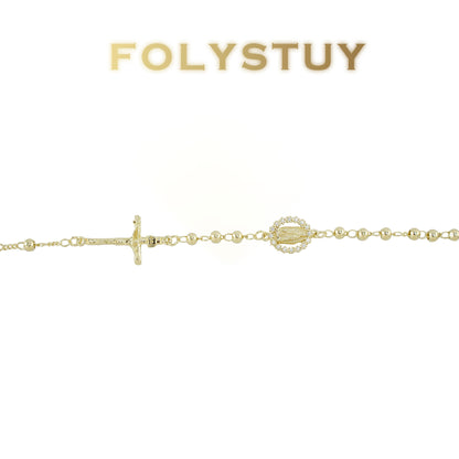 【FOLYSTUY(W175)】24k gold filled Sleek Cross Necklace