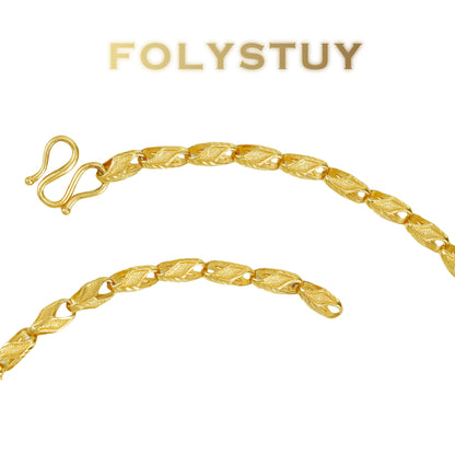 【FOLYSTUY (YNY03)】24k gold filled Wheat Ears Bracelet
