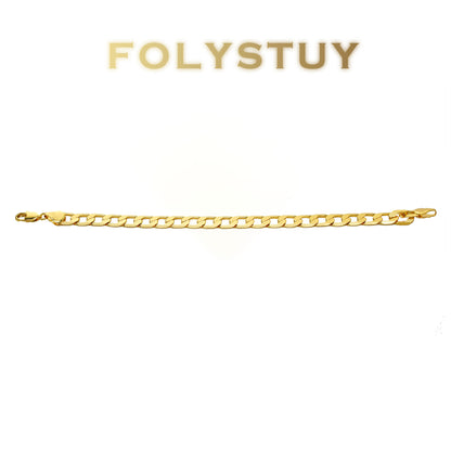 【FOLYSTUY (W168)】24k gold filled Cuban Bracelet