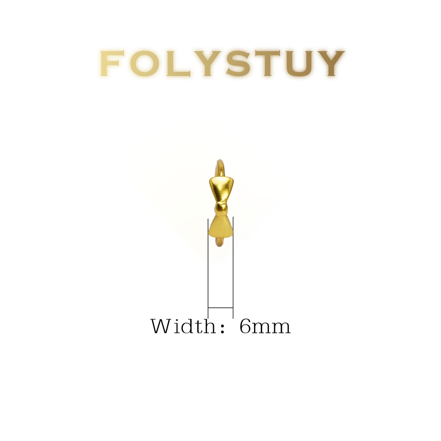 [FOLYSTUY(YNZ58)] 24k gold filled Bowknot open ring