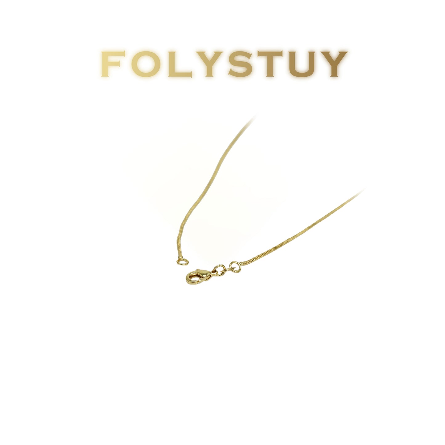 [FOLYSTUY (Y152)] 24k gold filled Snake bone chain necklace