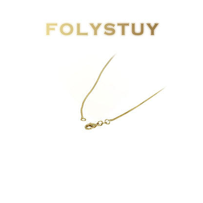 [FOLYSTUY (Y152)] 24k gold filled Snake bone chain necklace