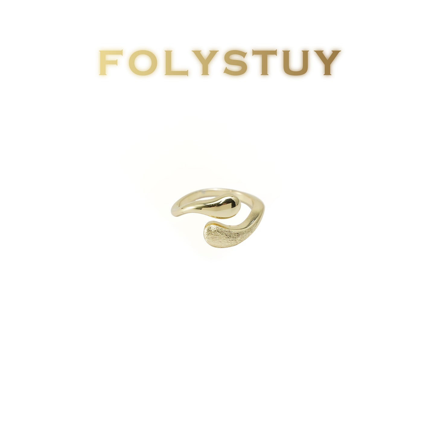 [FOLYSTUY(Z126)] 24k gold filled Irregular circular open ring