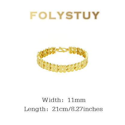 【FOLYSTUY (YNW08)】24k gold filled Heart Bracelet Fashion Bracelet