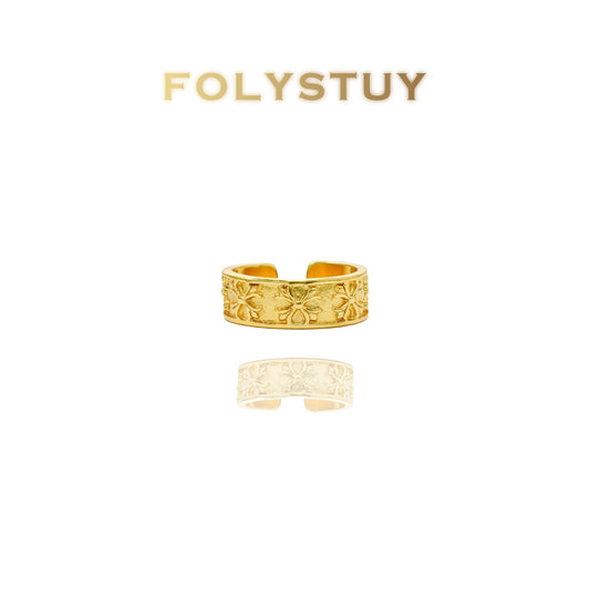 【FOLYSTUY (YNZ48)】24k gold filled Fashion Trends Ring