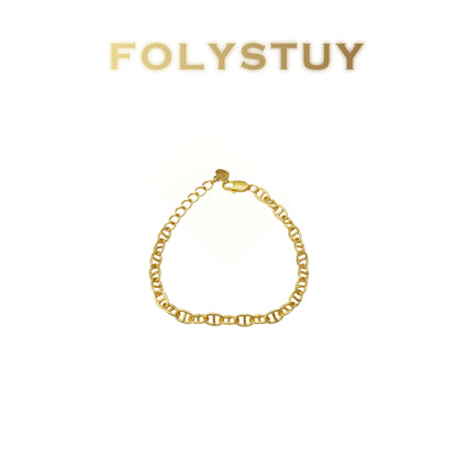 【FOLYSTUY (W172)】24k gold filled Unisex fashion jewelry bracelets
