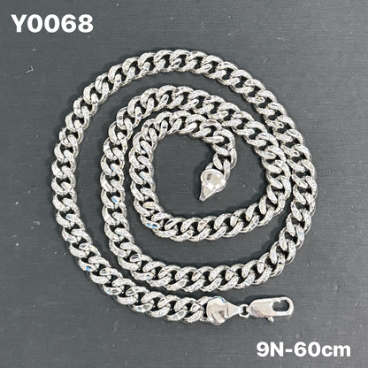 White Gold Cuban Necklace NO.Y68