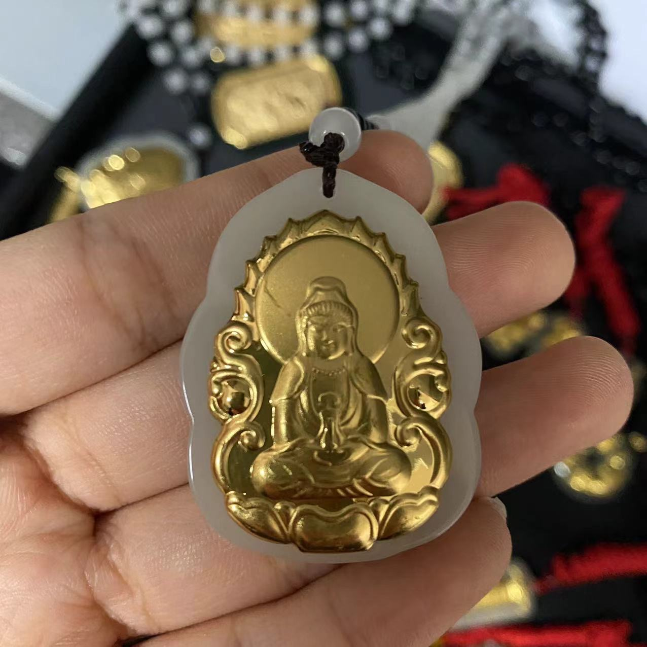 JXY55 Flaming Goddess of Mercy Pendant