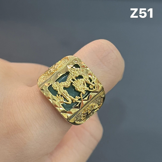 Z51 Jade Bottom Dragon Ring