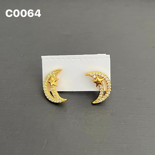 C64 Moon Earrings