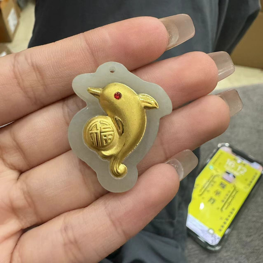 JXY32 Blessed Dolphin Pendant