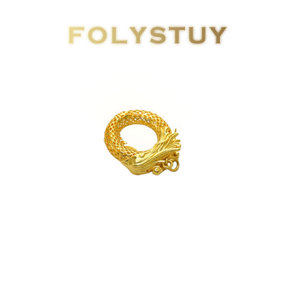 【FOLYSTUY (YNK15)】24k gold filled Round Phoenix Pendant