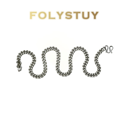 【FOLYSTUY (Y144)】24k gold filled Cuban Chain Necklace