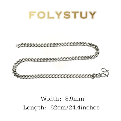 【FOLYSTUY (Y144)】24k gold filled Cuban Chain Necklace