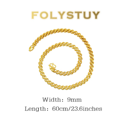 FOLYSTUY (YNY01) 24k gold filled Dragon Bone Necklaces