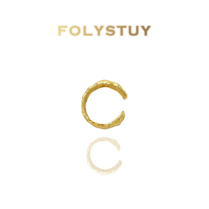 【FOLYSTUY(YNZ45)】24k gold filled Mesmerizing Liquid Cuban Rock Ring