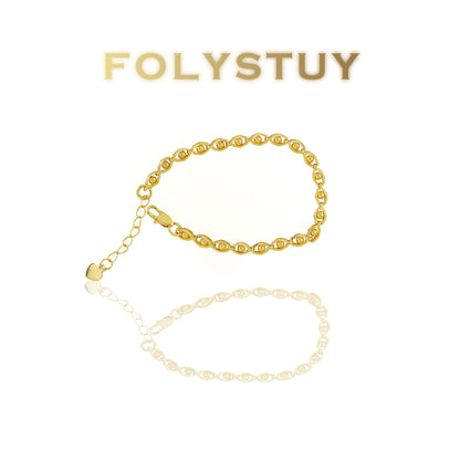 【FOLYSTUY(W174)】24k gold filled Devil's Eye Bracelets