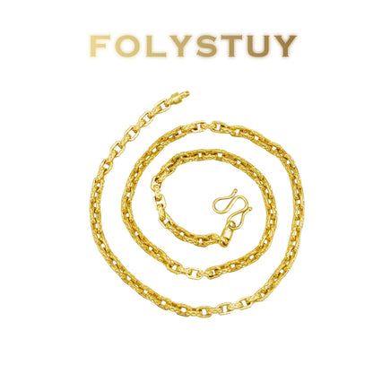 FOLYSTUY (YNY02) 24k gold filled O-link Necklace