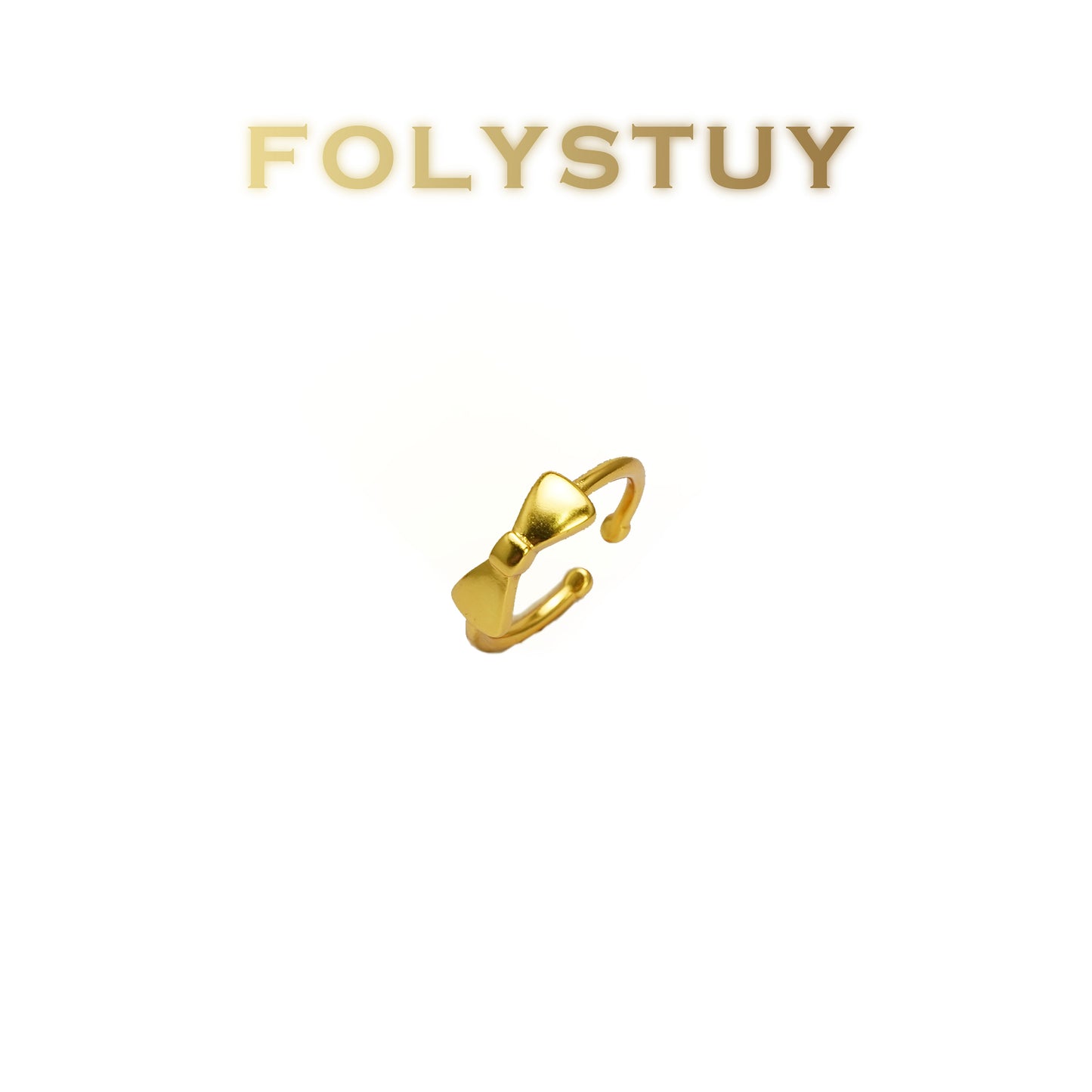 [FOLYSTUY(YNZ58)] 24k gold filled Bowknot open ring