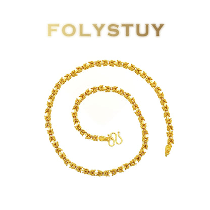 【FOLYSTUY(YNY11)】24k gold filled Big keel tank necklace