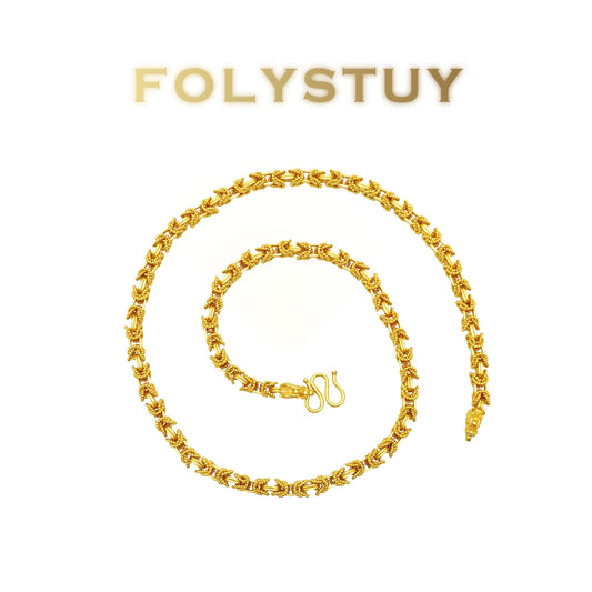 【FOLYSTUY(YNY11)】24k gold filled Big keel tank necklace