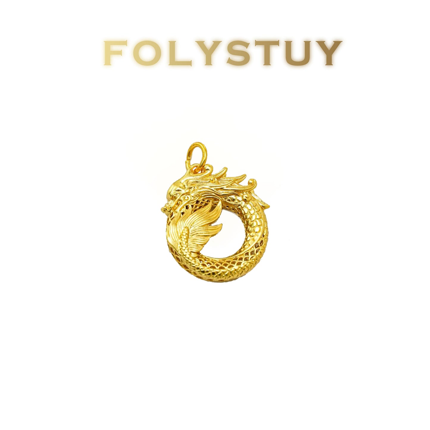 【FOLYSTUY (YNK17)】] 24k gold filled Dragon-shaped Pendant