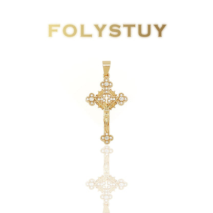 FOLYSTUY(K144) 24k gold filled Cross pendant