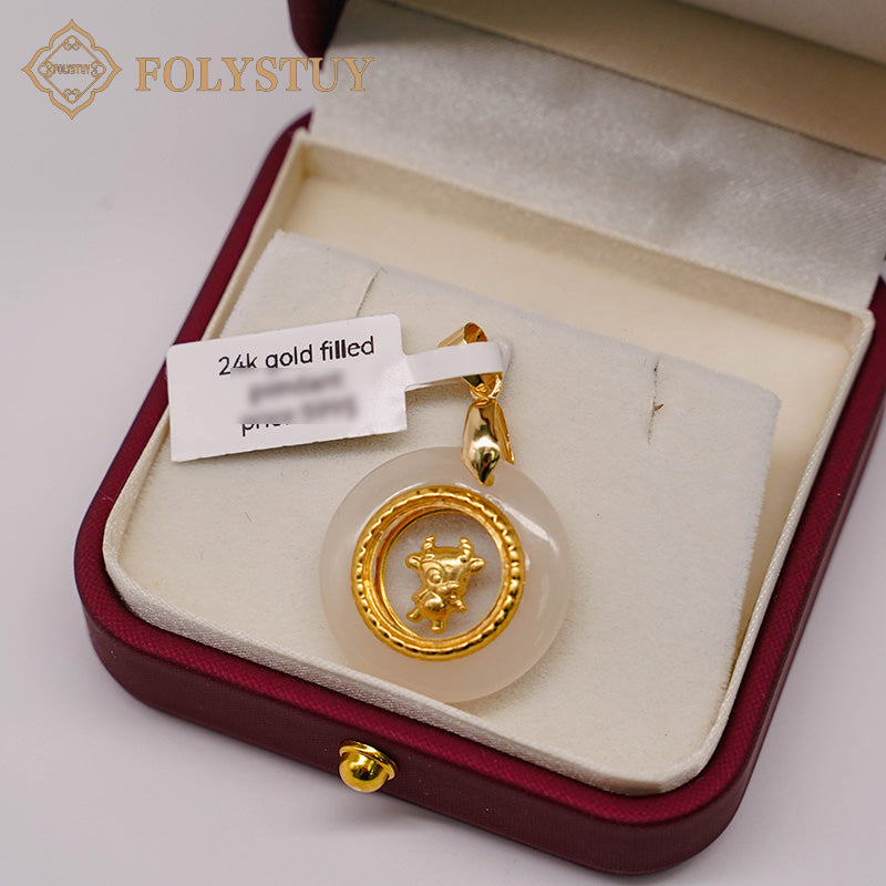 24K solid gold [JXY] pendant