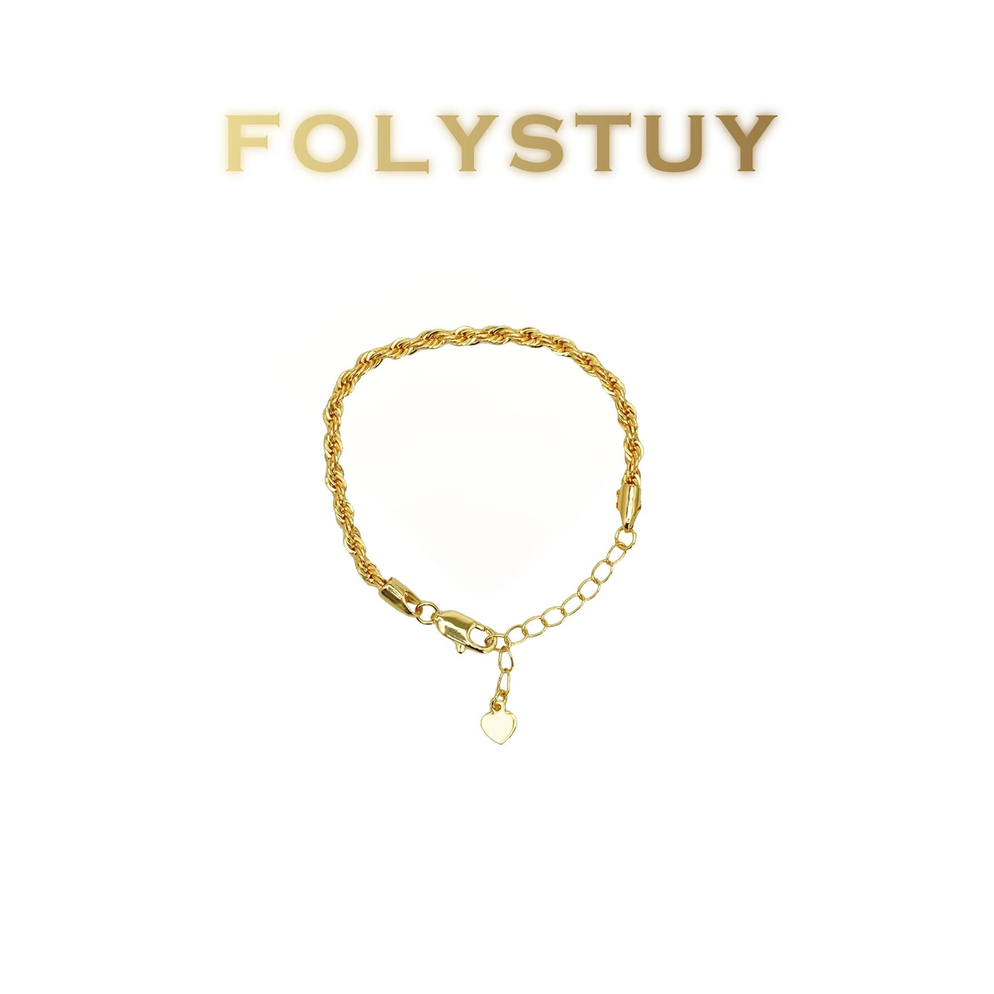[FOLYSTUY (W180)] 24k gold filled Twisted bracelet