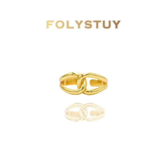 【FOLYSTUY(YNZ50)】24k gold filled Eternity Infinity Symbol Ring